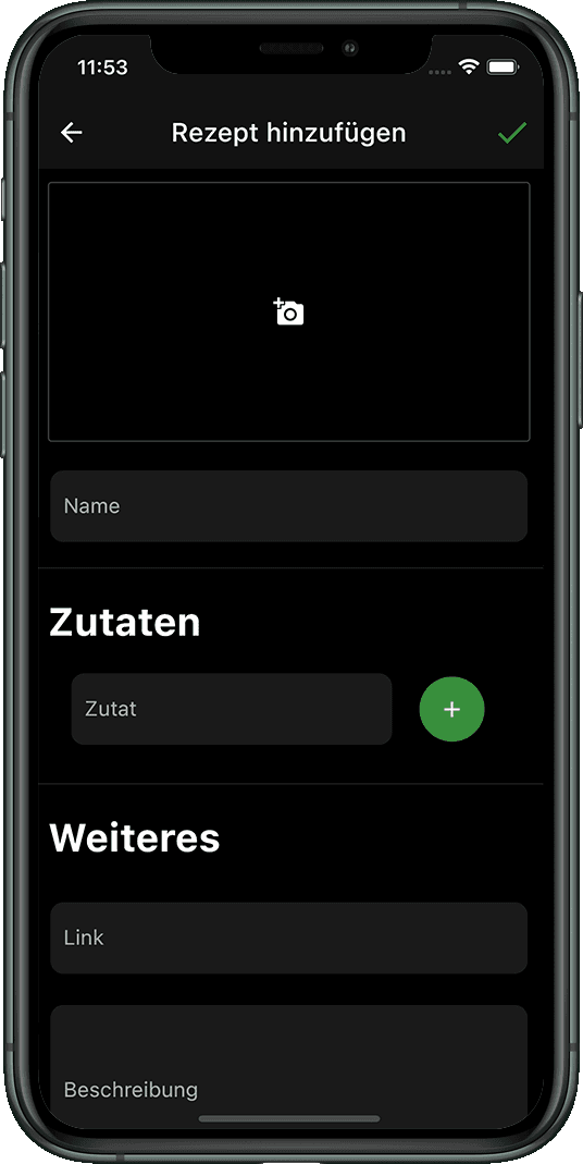 Rezept hinzufügen