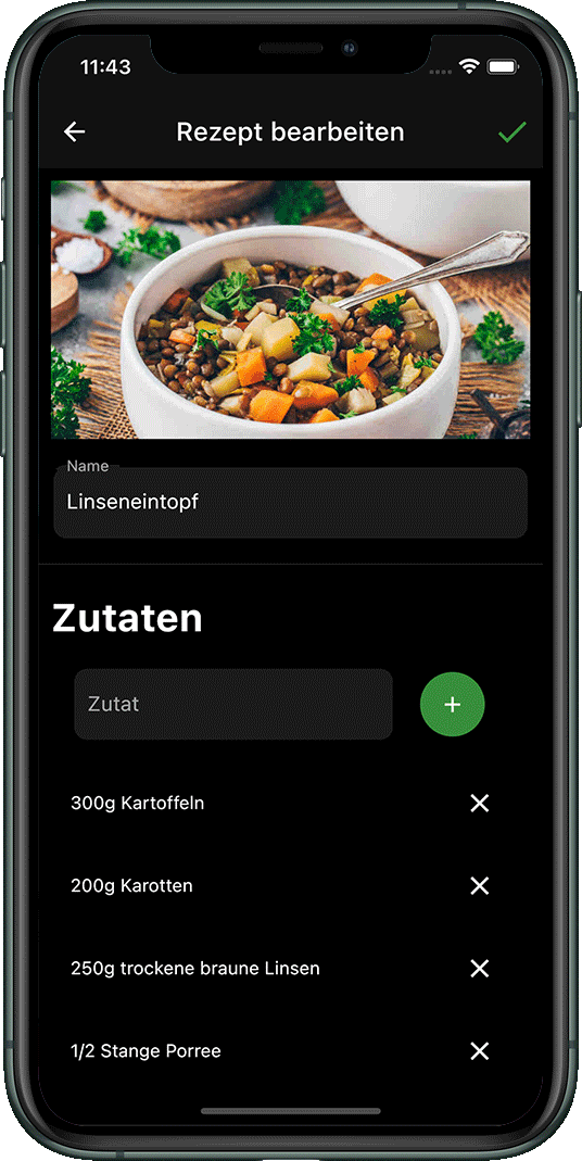 Rezept bearbeiten